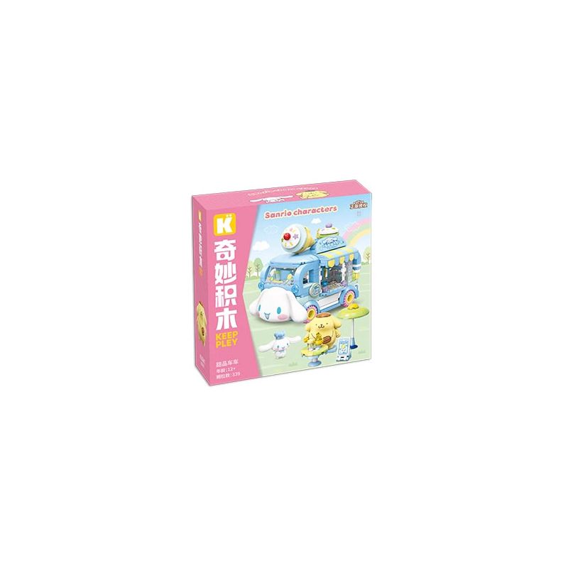 KEEPPLEY K20847 20847 SANRIO XE BÁN MÓN TRÁNG MIỆNG CHÓ TAI TO BÁNH PUDDING bộ đồ chơi xếp lắp ráp ghép mô hình Movie & Game SANRIO CHARACTERS Phim Và Trò Chơi 310 khối