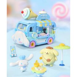 KEEPPLEY K20847 20847 SANRIO XE BÁN MÓN TRÁNG MIỆNG CHÓ TAI TO BÁNH PUDDING bộ đồ chơi xếp lắp ráp ghép mô hình Movie & Game SANRIO CHARACTERS Phim Và Trò Chơi 310 khối