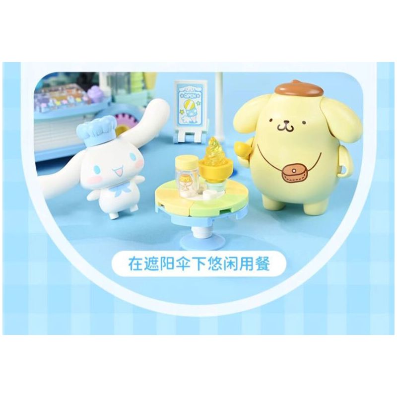 KEEPPLEY K20847 20847 SANRIO XE BÁN MÓN TRÁNG MIỆNG CHÓ TAI TO BÁNH PUDDING bộ đồ chơi xếp lắp ráp ghép mô hình Movie & Game SANRIO CHARACTERS Phim Và Trò Chơi 310 khối