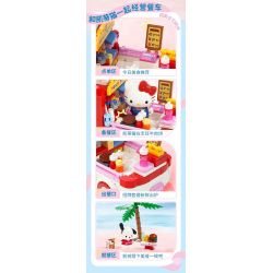KEEPPLEY K20848 20848 SANRIO XE TẢI BURGER HELLO KITTY CHÓ PACHA bộ đồ chơi xếp lắp ráp ghép mô hình Movie & Game SANRIO CHARACTERS Phim Và Trò Chơi 340 khối