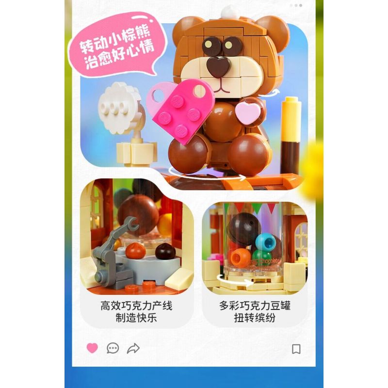 MINISO K28030 28030 KEEPPLEY K28030 28030 CHẾ ĐỘ XEM PHỐ ĐẦY MÀU SẮC PHẦN 6 NHÀ MÁY SÔ CÔ LA TRONG MƠ bộ đồ chơi xếp lắp ráp ghép mô hình 391 khối