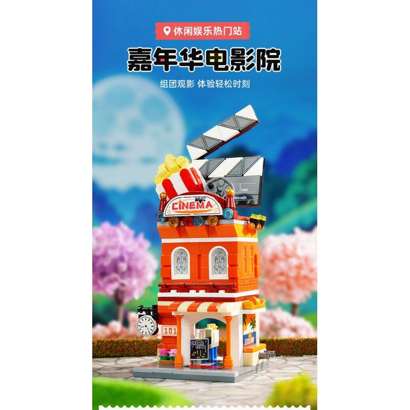 KEEPPLEY K28031 28031 CHẾ ĐỘ XEM PHỐ PHẦN 6 RẠP CHIẾU PHIM LỄ HỘI bộ đồ chơi xếp lắp ráp ghép mô hình 391 khối