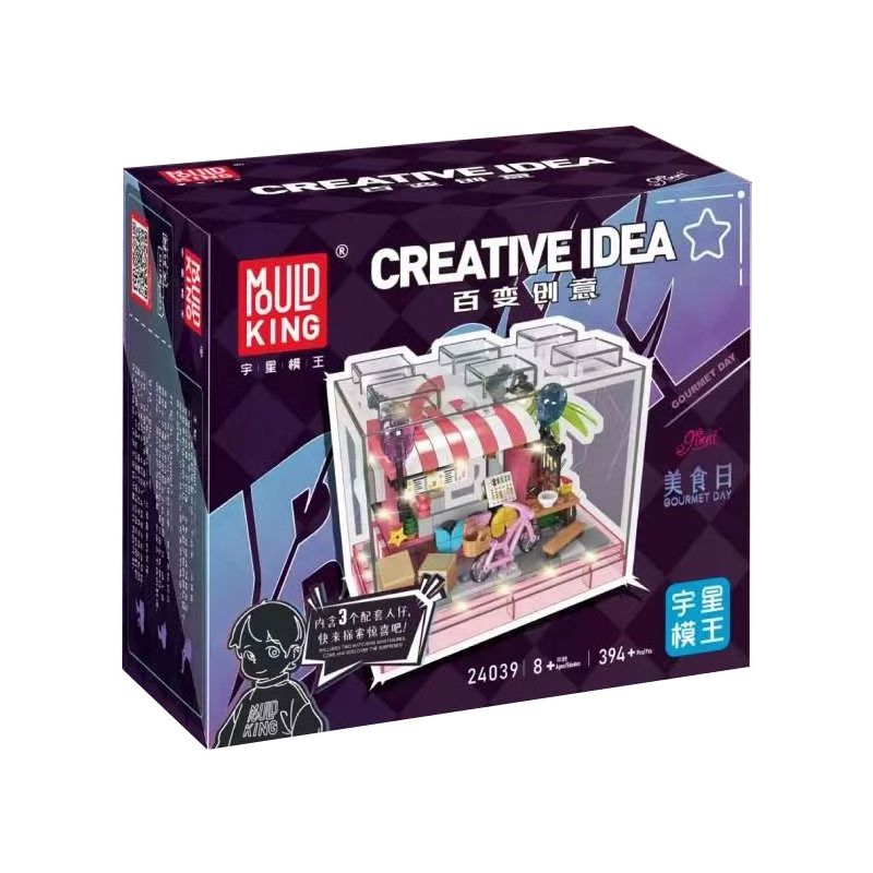 MouldKing 24039 Mould King 24039 NGÀY ĂN UỐNG bộ đồ chơi xếp lắp ráp ghép mô hình GOURMET DAY 394 khối