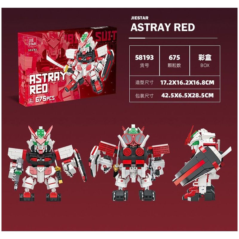 JIESTAR 58193 CHIẾN TRANH GIỮA CÁC VÌ SAO MÀU ĐỎ LẠC LỐI bộ đồ chơi xếp lắp ráp ghép mô hình Movie & Game Phim Và Trò Chơi 675 khối