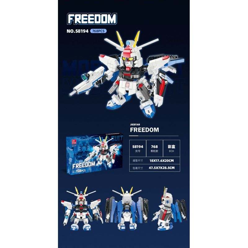 JIESTAR 58194 CHIẾN TRANH GIỮA CÁC VÌ SAO TỰ DO bộ đồ chơi xếp lắp ráp ghép mô hình Movie & Game Phim Và Trò Chơi 768 khối