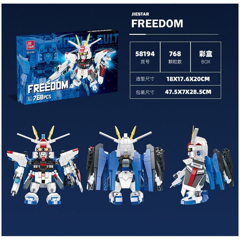 JIESTAR 58194 CHIẾN TRANH GIỮA CÁC VÌ SAO TỰ DO bộ đồ chơi xếp lắp ráp ghép mô hình Movie & Game Phim Và Trò Chơi 768 khối