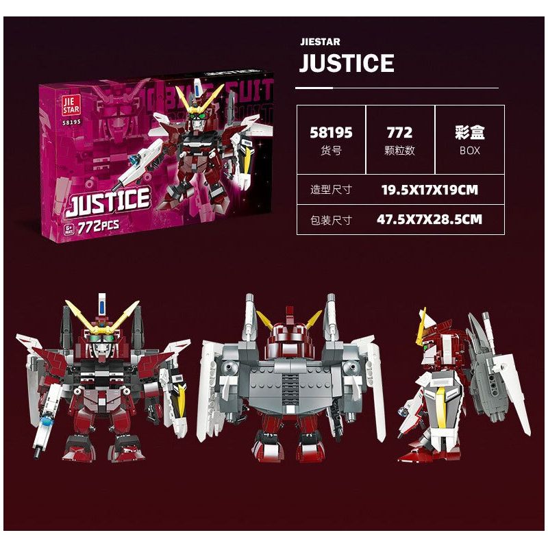 JIESTAR 58195 CHIẾN TRANH GIỮA CÁC VÌ SAO CÔNG LÝ bộ đồ chơi xếp lắp ráp ghép mô hình Movie & Game Phim Và Trò Chơi 772 khối