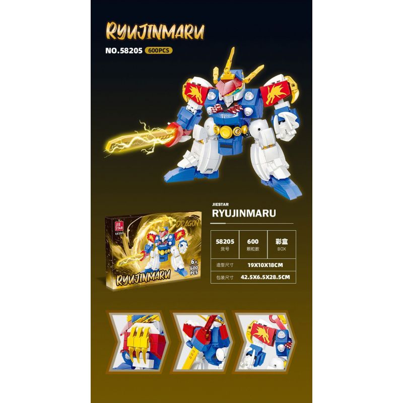 JIESTAR 58205 BIÊN NIÊN SỬ NGÔI SAO RYUJINMARU bộ đồ chơi xếp lắp ráp ghép mô hình Movie & Game Phim Và Trò Chơi 600 khối