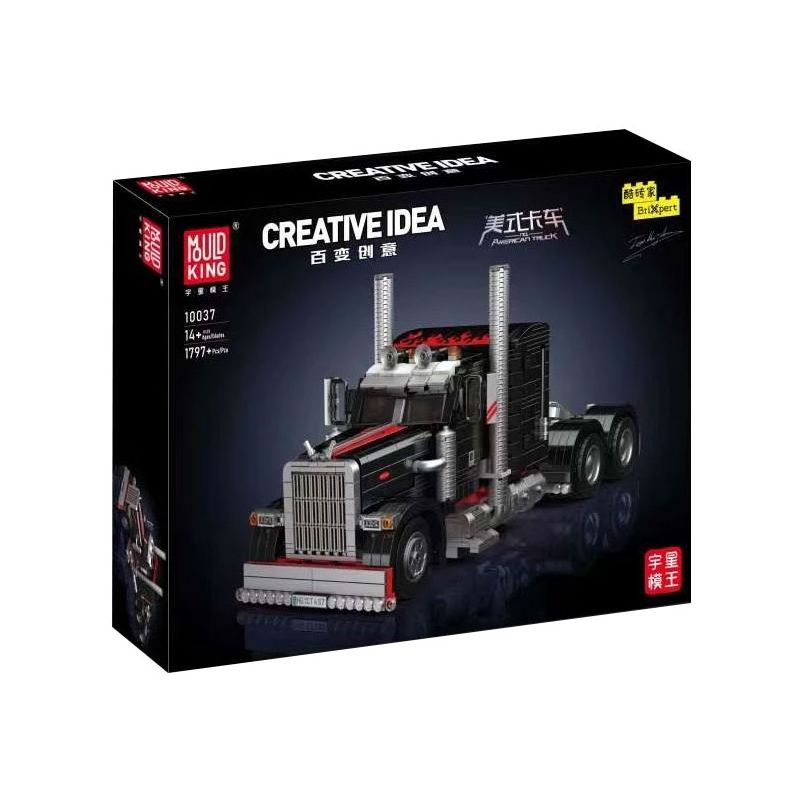 MouldKing 10037 Mould King 10037 XE TẢI MỸ bộ đồ chơi xếp lắp ráp ghép mô hình Creator AMERICAN TRUCK Sáng Tạo 1797 khối