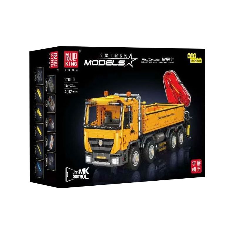 MouldKing 17050 Mould King 17050 CẦN CẨU TỰ HÀNH ACTROS bộ đồ chơi xếp lắp ráp ghép mô hình Technic ACTROS SELF-LOADING CRANE Kỹ Thuật Công Nghệ Cao Mô Hình Phương Tiện 4012 khối