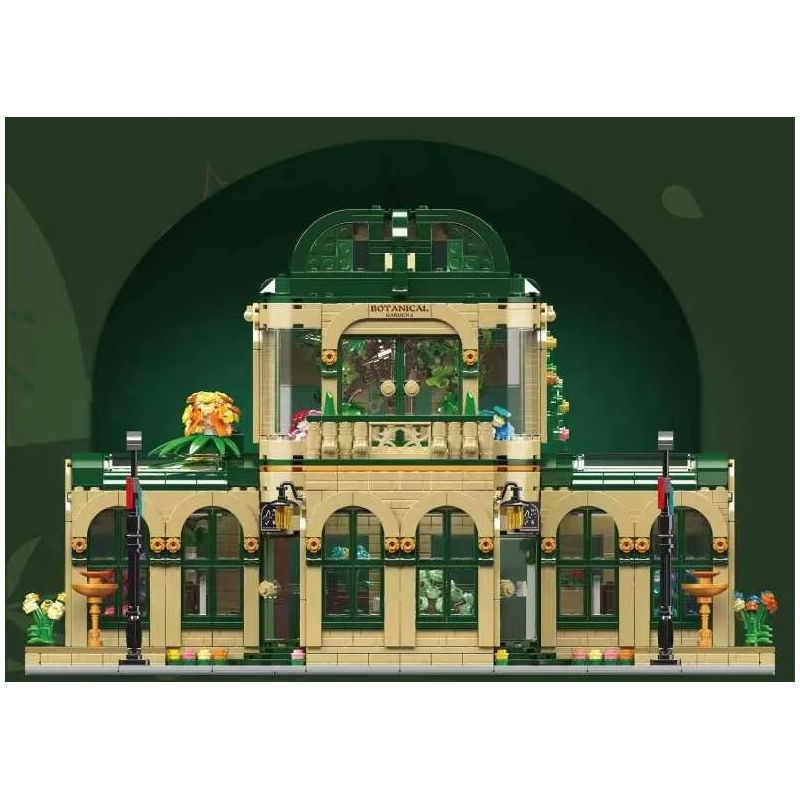 MouldKing 16057 Mould King 16057 VƯỜN BÁCH THẢO MÁI VÒM bộ đồ chơi xếp lắp ráp ghép mô hình Creator DOME BOTANISCHER GARTEN Sáng Tạo 3383 khối
