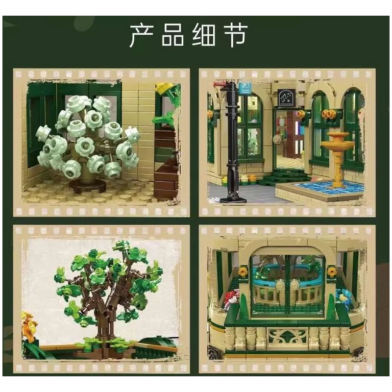 MouldKing 16057 Mould King 16057 VƯỜN BÁCH THẢO MÁI VÒM bộ đồ chơi xếp lắp ráp ghép mô hình Creator DOME BOTANISCHER GARTEN Sáng Tạo 3383 khối