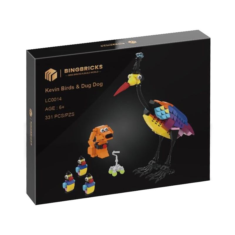 BINGBRICKS LC0014 0014 LÊN KEVIN VÀ DOUG bộ đồ chơi xếp lắp ráp ghép mô hình Movie & Game KEVIN BIRD AND DUG DOG Phim Và Trò Chơi 331 khối