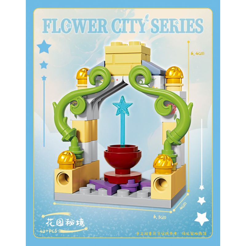 Kazi KY81136 81136 THÀNH PHỐ HOA 8 MẪU KHU VƯỜN BÍ MẬT CỔNG TƯỜNG DÂY LEO CẦU THANG UỐN LƯỢN BẬU CỬA SỔ THƠM NGÁT GÁC MÁI LÃNG MẠN bộ đồ chơi xếp lắp ráp ghép mô hình FLOWER CITY SERIES 418 khối
