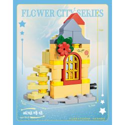 Kazi KY81136 81136 THÀNH PHỐ HOA 8 MẪU KHU VƯỜN BÍ MẬT CỔNG TƯỜNG DÂY LEO CẦU THANG UỐN LƯỢN BẬU CỬA SỔ THƠM NGÁT GÁC MÁI LÃNG MẠN bộ đồ chơi xếp lắp ráp ghép mô hình FLOWER CITY SERIES 418 khối