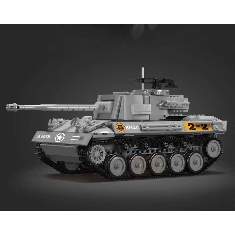 MouldKing 20032 Mould King 20032 PHÁO CHỐNG TĂNG M18 HELLCAT bộ đồ chơi xếp lắp ráp ghép mô hình Military Army M18 HELLCAT TANK DESTROYER Quân Sự Bộ Đội 971 khối