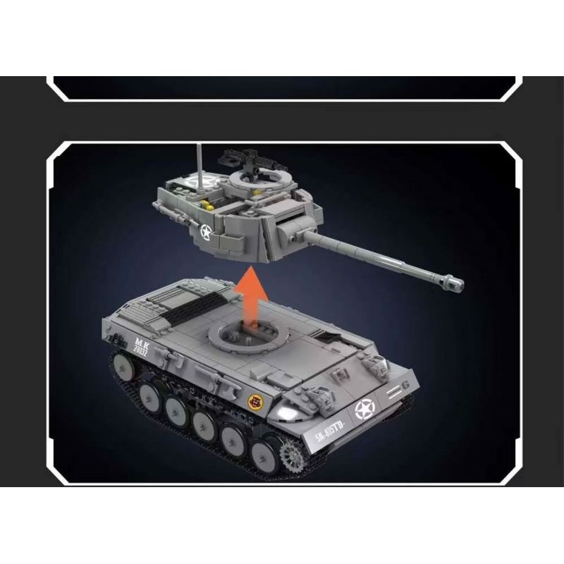 MouldKing 20032 Mould King 20032 PHÁO CHỐNG TĂNG M18 HELLCAT bộ đồ chơi xếp lắp ráp ghép mô hình Military Army M18 HELLCAT TANK DESTROYER Quân Sự Bộ Đội 971 khối
