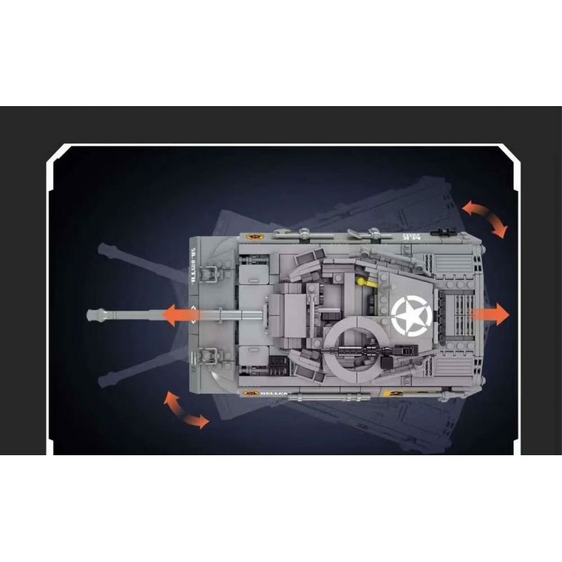 MouldKing 20032 Mould King 20032 PHÁO CHỐNG TĂNG M18 HELLCAT bộ đồ chơi xếp lắp ráp ghép mô hình Military Army M18 HELLCAT TANK DESTROYER Quân Sự Bộ Đội 971 khối