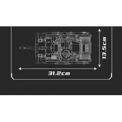 MouldKing 20032 Mould King 20032 PHÁO CHỐNG TĂNG M18 HELLCAT bộ đồ chơi xếp lắp ráp ghép mô hình Military Army M18 HELLCAT TANK DESTROYER Quân Sự Bộ Đội 971 khối