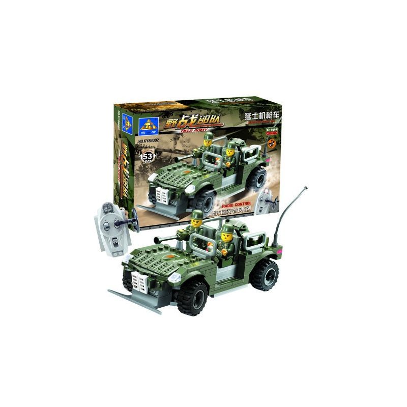 Kazi KY86002 86002 non Lego LỰC LƯỢNG DÃ CHIẾN XE SÚNG MÁY BINH bộ đồ chơi xếp lắp ráp ghép mô hình Military Army FIELD ARMY Quân Sự Bộ Đội 153 khối