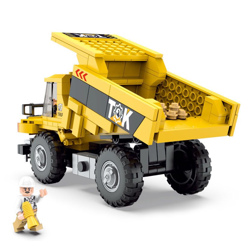 LE YI 88037 XE TẢI KHAI THÁC MỎ bộ đồ chơi xếp lắp ráp ghép mô hình City Thành Phố 402 khối