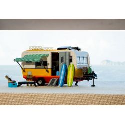 LUMIBRICKS FUNWHOLE F9032 9032 RV BÃI BIỂN bộ đồ chơi xếp lắp ráp ghép mô hình Creator TRAVEL TRAILER Sáng Tạo 1325 khối