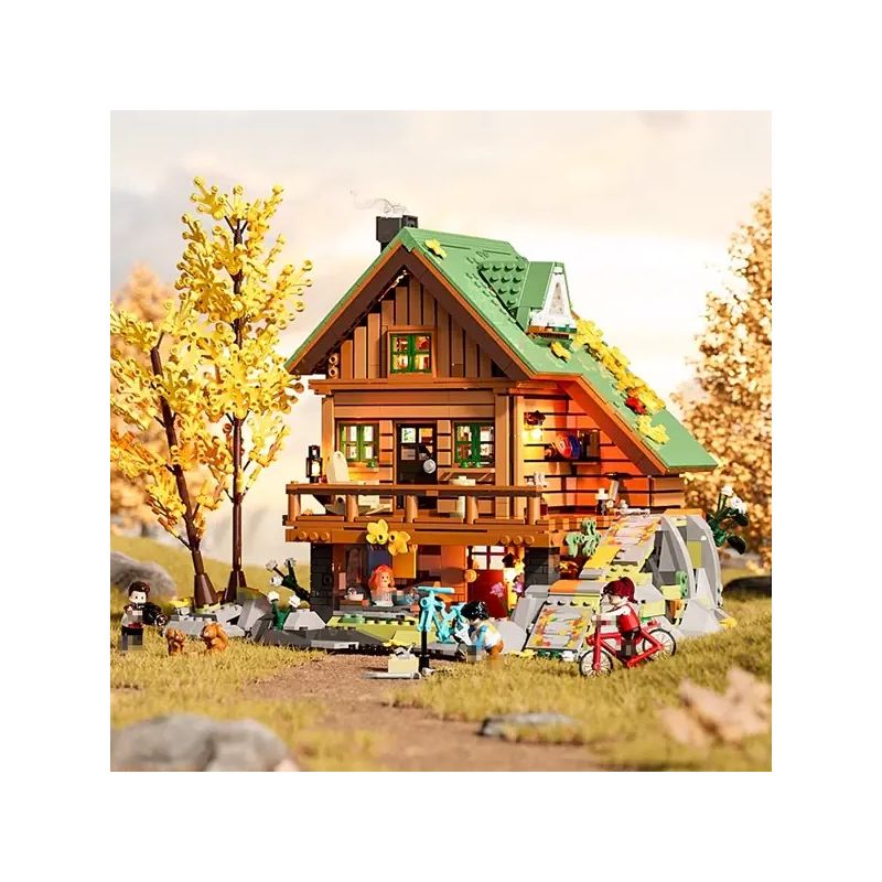 LUMIBRICKS FUNWHOLE F9035 9035 TÚP LỀU TRÊN NÚI bộ đồ chơi xếp lắp ráp ghép mô hình Creator Sáng Tạo 2255 khối