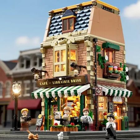LUMIBRICKS FUNWHOLE F9031 9031 HIỆU SÁCH CÀ PHÊ bộ đồ chơi xếp lắp ráp ghép mô hình Creator COFFEE BOOKSTORE Sáng Tạo 1718 khối