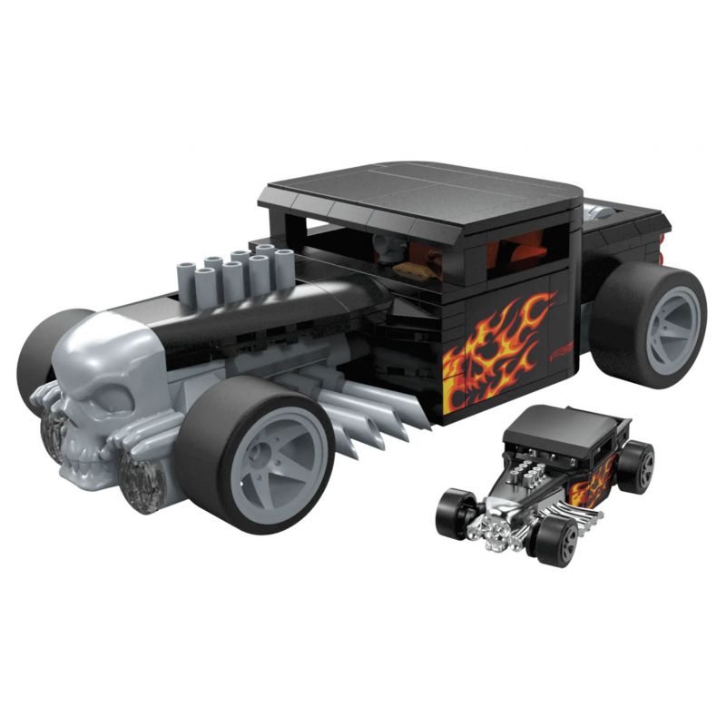 Lego Mega Bloks HRY17 Hot Wheels Bone Shaker Vehicle Xếp hình lắp ráp ghép mô hình Hot Wheels: Mẫu xe Ford đã được sửa đổi