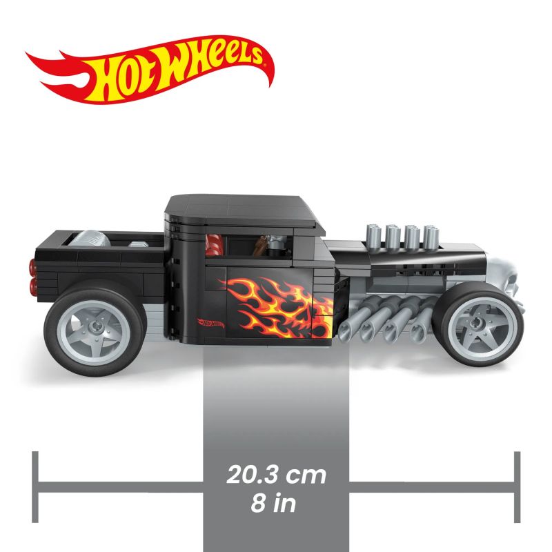 MEGA BLOKS HRY17 HOT WHEELS MẪU XE FORD ĐÃ ĐƯỢC SỬA ĐỔI tỷ lệ 1:24 bộ đồ chơi xếp lắp ráp ghép mô hình Speed Champions Racing Cars HOT WHEELS BONE SHAKER VEHICLE Đua Xe Công Thức 334 khối