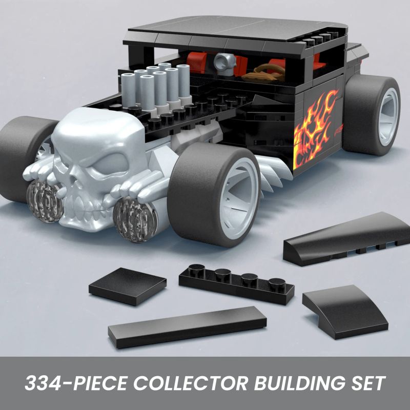 MEGA BLOKS HRY17 HOT WHEELS MẪU XE FORD ĐÃ ĐƯỢC SỬA ĐỔI tỷ lệ 1:24 bộ đồ chơi xếp lắp ráp ghép mô hình Speed Champions Racing Cars HOT WHEELS BONE SHAKER VEHICLE Đua Xe Công Thức 334 khối