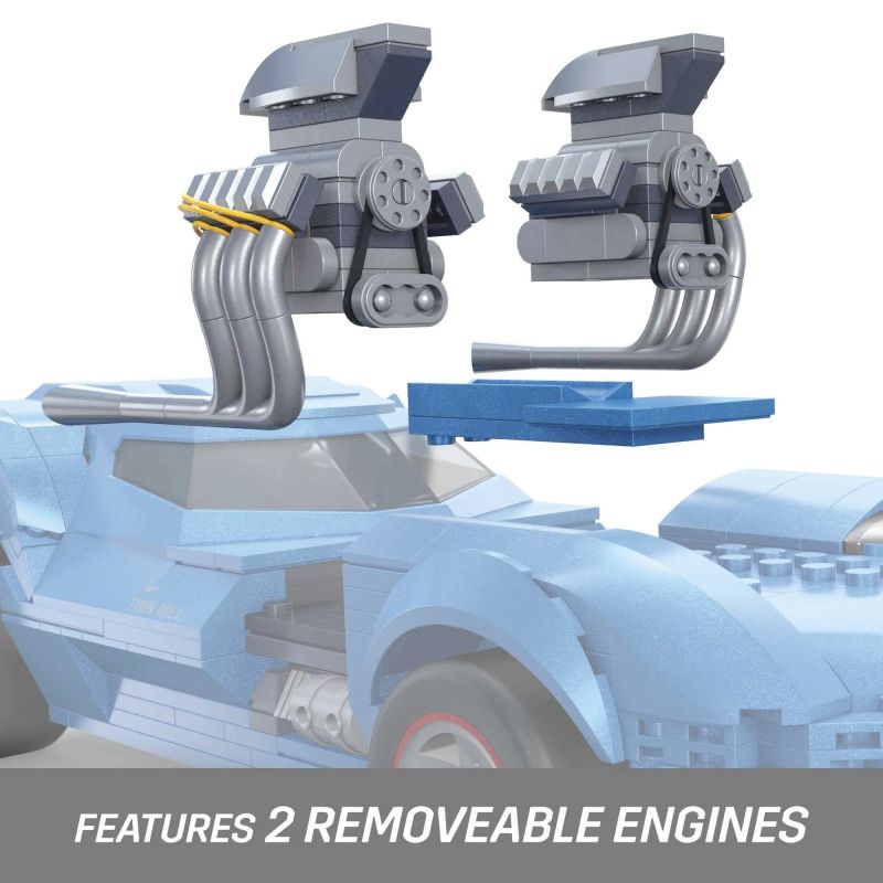 MEGA BLOKS HKV07 BÁNH XE NÓNG TWIN MILL bộ đồ chơi xếp lắp ráp ghép mô hình Creator HOT WHEELS TWIN MILL Sáng Tạo 635 khối