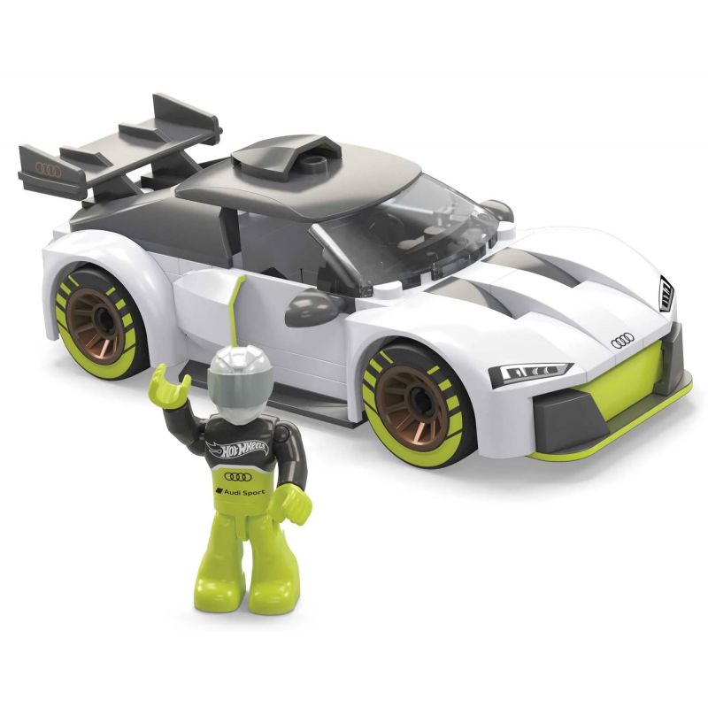 Lego Mega Bloks HKF93 Hot Wheels Audi R8 Lms Gt2 Xếp hình lắp ráp ghép mô hình Bánh xe nóng: Audi R8 Lms Gt2