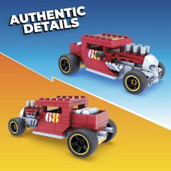 MEGA BLOKS GVM29 HOT WHEELS MÁY LẮC XƯƠNG bộ đồ chơi xếp lắp ráp ghép mô hình Speed Champions Racing Cars HOT WHEELS BONE SHAKER Đua Xe Công Thức 118 khối