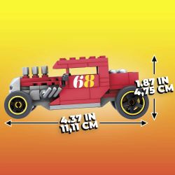 MEGA BLOKS GVM29 HOT WHEELS MÁY LẮC XƯƠNG bộ đồ chơi xếp lắp ráp ghép mô hình Speed Champions Racing Cars HOT WHEELS BONE SHAKER Đua Xe Công Thức 118 khối