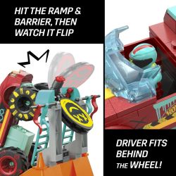 MEGA BLOKS HNG53 HOT WHEELS DEMO DERBY EXTREME TRICK COURSE XE TẢI QUÁI VẬT KÉO LÙI bộ đồ chơi xếp lắp ráp ghép mô hình Speed Champions Racing Cars HOT WHEELS DEMO DERBY EXTREME TRICK COURSE MONSTER TRUCK Đua Xe Công Thức 151 khối