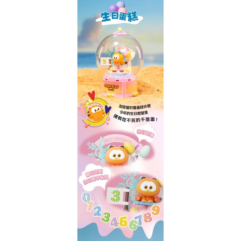 PANTASY 86802 QUẢ CẦU PHA LÊ GIA ĐÌNH GARFIELD BỒN TẮM BONG BÓNG SIÊU THOẢI MÁI bộ đồ chơi xếp lắp ráp ghép mô hình Movie & Game GARFIELD FAMILY Phim Và Trò Chơi 300 khối