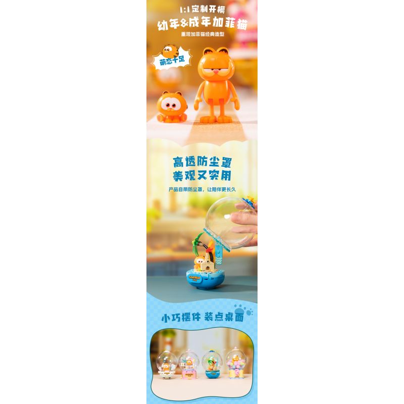 PANTASY 86802 QUẢ CẦU PHA LÊ GIA ĐÌNH GARFIELD BỒN TẮM BONG BÓNG SIÊU THOẢI MÁI bộ đồ chơi xếp lắp ráp ghép mô hình Movie & Game GARFIELD FAMILY Phim Và Trò Chơi 300 khối