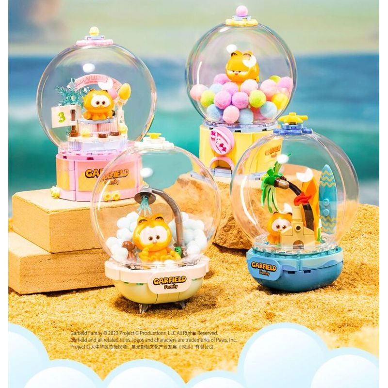 PANTASY 86803 QUẢ CẦU PHA LÊ GIA ĐÌNH GARFIELD BÁNH SINH NHẬT bộ đồ chơi xếp lắp ráp ghép mô hình Movie & Game GARFIELD FAMILY Phim Và Trò Chơi 300 khối