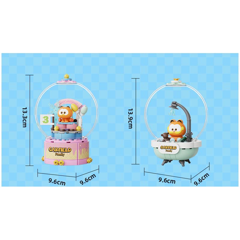 PANTASY 86804 QUẢ CẦU PHA LÊ GIA ĐÌNH GARFIELD MÁY GASHAPON VUI NHỘN bộ đồ chơi xếp lắp ráp ghép mô hình Movie & Game GARFIELD FAMILY Phim Và Trò Chơi 300 khối
