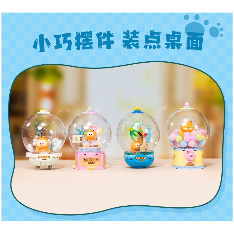 PANTASY 86801 QUẢ CẦU PHA LÊ CỦA GIA ĐÌNH GARFIELD ĐẢO GIẢI TRÍ bộ đồ chơi xếp lắp ráp ghép mô hình Movie & Game GARFIELD FAMILY Phim Và Trò Chơi 300 khối