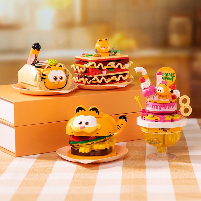 PANTASY 86805 MÓN ĂN GIA ĐÌNH GARFIELD BURGER BÒ MỸ bộ đồ chơi xếp lắp ráp ghép mô hình Movie & Game GARFIELD FAMILY Phim Và Trò Chơi 300 khối