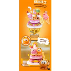 PANTASY 86806 MÓN ĂN GIA ĐÌNH GARFIELD NƯỚC KEM bộ đồ chơi xếp lắp ráp ghép mô hình Movie & Game GARFIELD FAMILY Phim Và Trò Chơi 300 khối