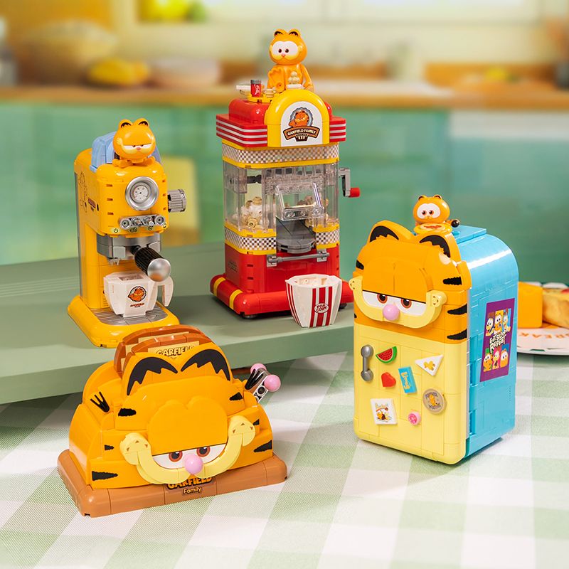 PANTASY 86809 CỖ MÁY VUI NHỘN CỦA GIA ĐÌNH GARFIELD CHIẾC TỦ LẠNH KHỔNG LỒ bộ đồ chơi xếp lắp ráp ghép mô hình Movie & Game GARFIELD FAMILY Phim Và Trò Chơi 300 khối