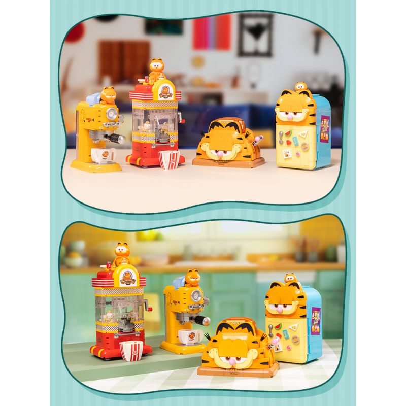 PANTASY 86809 CỖ MÁY VUI NHỘN CỦA GIA ĐÌNH GARFIELD CHIẾC TỦ LẠNH KHỔNG LỒ bộ đồ chơi xếp lắp ráp ghép mô hình Movie & Game GARFIELD FAMILY Phim Và Trò Chơi 300 khối