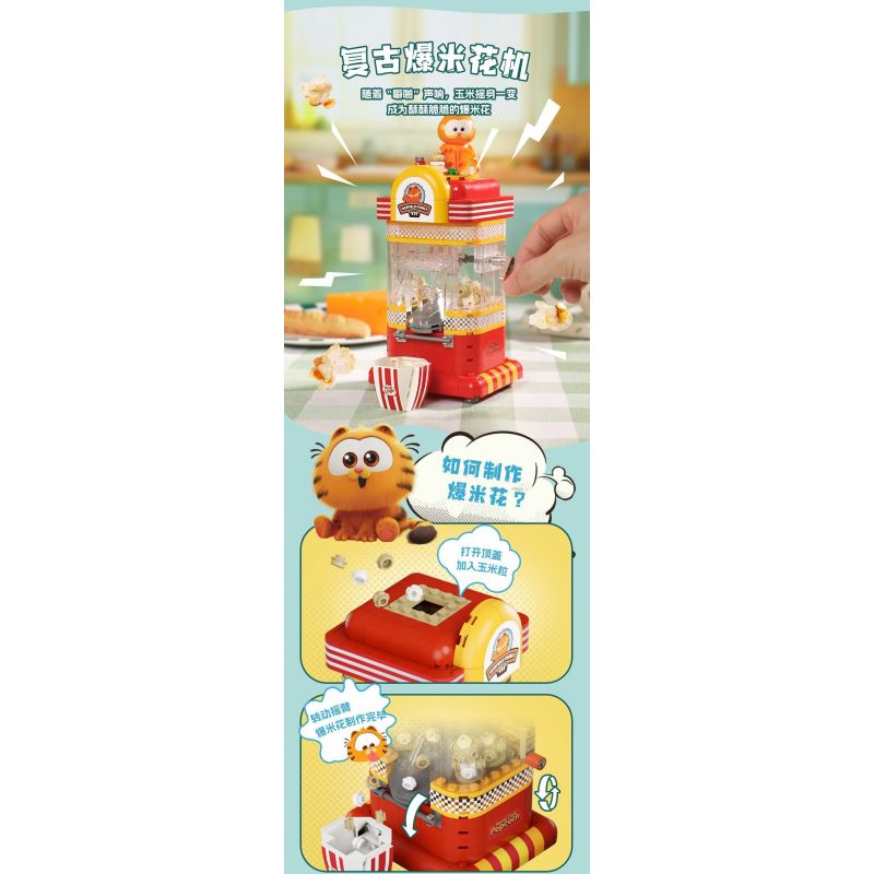 PANTASY 86809 CỖ MÁY VUI NHỘN CỦA GIA ĐÌNH GARFIELD CHIẾC TỦ LẠNH KHỔNG LỒ bộ đồ chơi xếp lắp ráp ghép mô hình Movie & Game GARFIELD FAMILY Phim Và Trò Chơi 300 khối