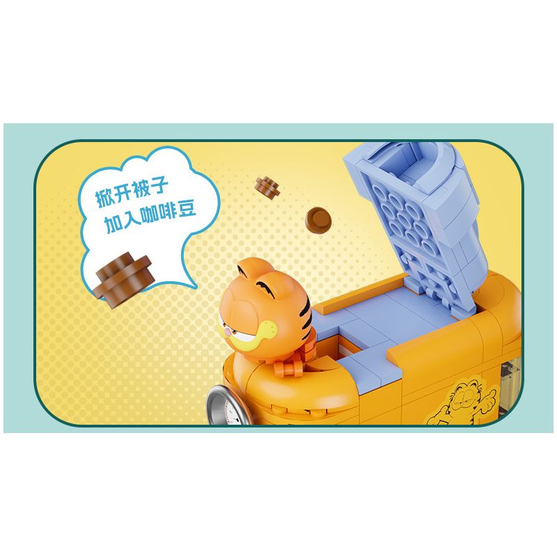 PANTASY 86809 CỖ MÁY VUI NHỘN CỦA GIA ĐÌNH GARFIELD CHIẾC TỦ LẠNH KHỔNG LỒ bộ đồ chơi xếp lắp ráp ghép mô hình Movie & Game GARFIELD FAMILY Phim Và Trò Chơi 300 khối
