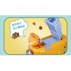 PANTASY 86810 MÁY GIẢI TRÍ GIA ĐÌNH GARFIELD LÀM BỎNG NGÔ CỔ ĐIỂN bộ đồ chơi xếp lắp ráp ghép mô hình Movie & Game GARFIELD FAMILY Phim Và Trò Chơi 300 khối