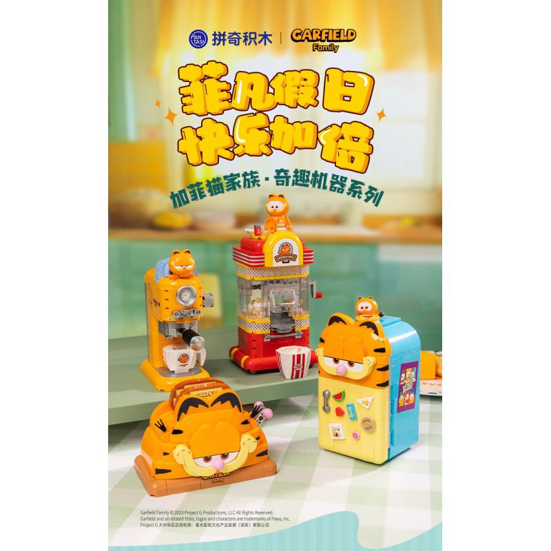 PANTASY 86811 NHỮNG CỖ MÁY VUI NHỘN CỦA GIA ĐÌNH GARFIELD TOAST DRIVER bộ đồ chơi xếp lắp ráp ghép mô hình Movie & Game GARFIELD FAMILY Phim Và Trò Chơi 300 khối