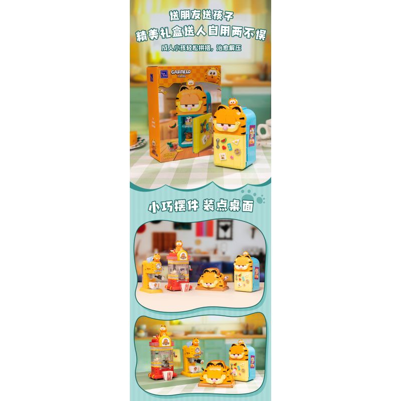 PANTASY 86811 NHỮNG CỖ MÁY VUI NHỘN CỦA GIA ĐÌNH GARFIELD TOAST DRIVER bộ đồ chơi xếp lắp ráp ghép mô hình Movie & Game GARFIELD FAMILY Phim Và Trò Chơi 300 khối